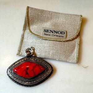 Sennod Jewelry red turquoise and silver vignette